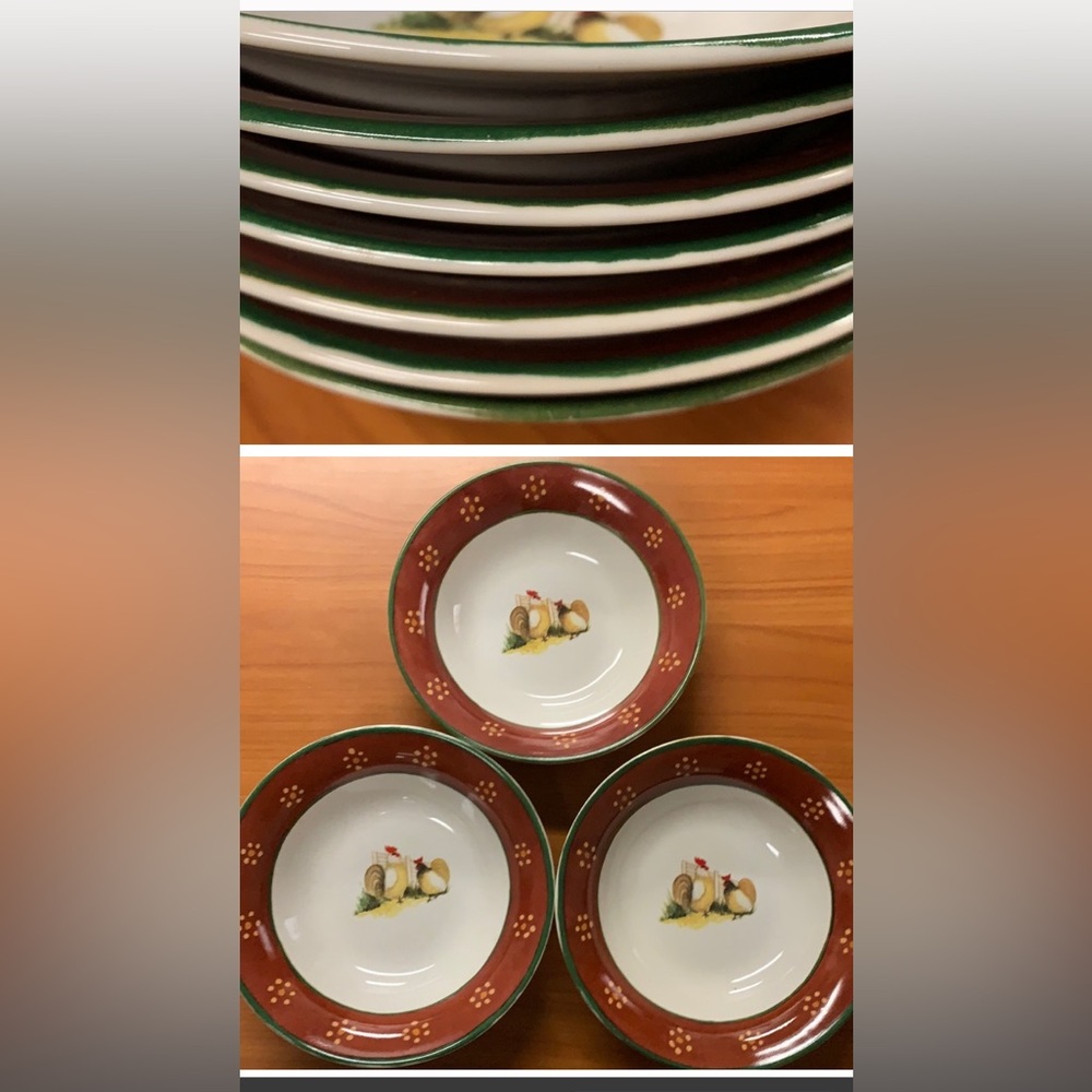 8 BLOCK China Bowls.  NWT.!!! CountryFarm Print Soooooo Sweeeet